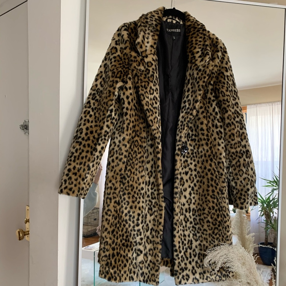Express Cheetah Coat